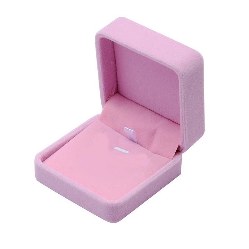 Lot De 4 Boîtes à Bijoux En Velours Rose - Avec Couvercle - Pour Bracelets Et Petits Bijoux - Idéal Cadeau