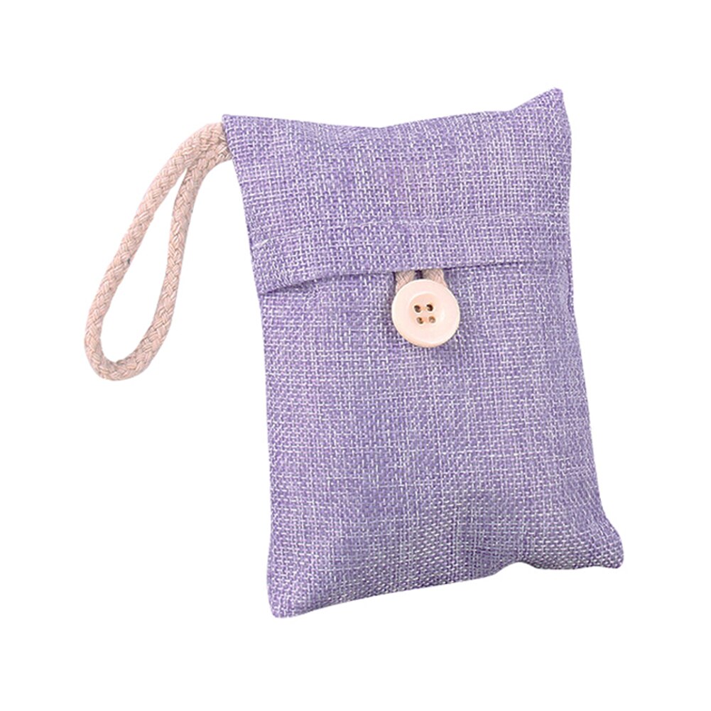 1pcs Bamboo Charcoal Activated Carbon Air Freshener Home Cabinet Remove Odor Portable Charcoal Bag For Wardrobe: Purple