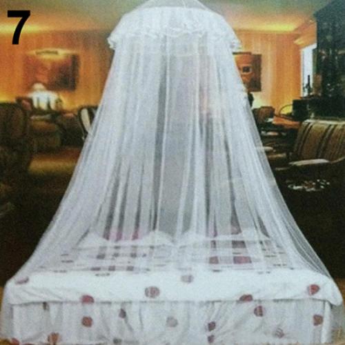 Hotel egant – lit en dentelle, auvent en maille, dôme rond, moustiquaire, couverture de lit, lit suspendu pour bébé, 50%: White