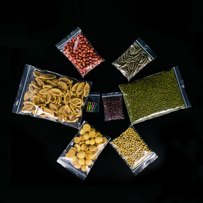 100pcs Transparent Thick Zip lock Bags Clear Ziplock Food package Storage bag Plastic Thick Small Jewelry packing Zip Bags