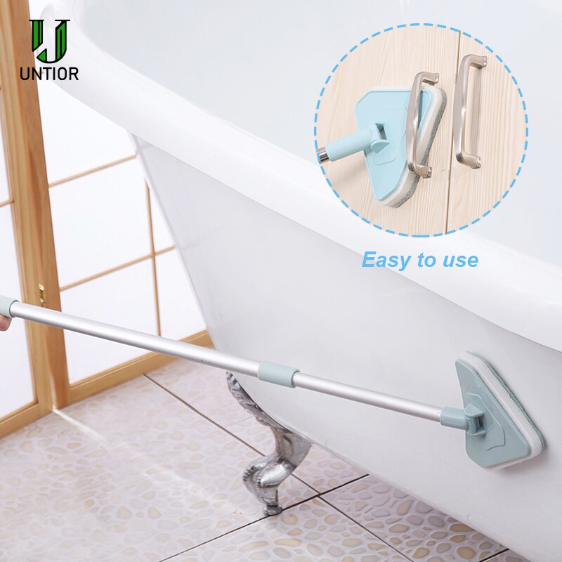 UNTIOR – brosse de salle de bain à Long manche, évolutive, éponge de remplacement, vadrouille, baignoire, carrelage, brosse de nettoyage de sol, outils de nettoyage de vitres en verre