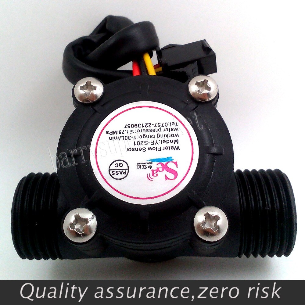 Water Fuel Flow Meter Sensor Counter Hall Flowmeter pool float switch for water heaters,credit card machine DN15 1-30LPM