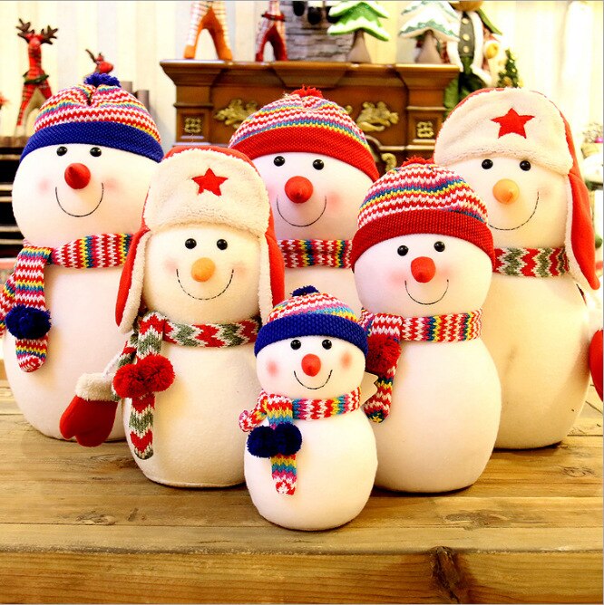 Cute Red Snowman Christmas Decorations for Home Foam Snowman Xms Tree Decors Kids Xmas Winter Ornaments Navidad