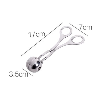 Moule à boulettes de viande en acier inoxydable 3.5/5CM de diamètre, bricolage, viande, riz, ustensiles de cuisine: 1PC S