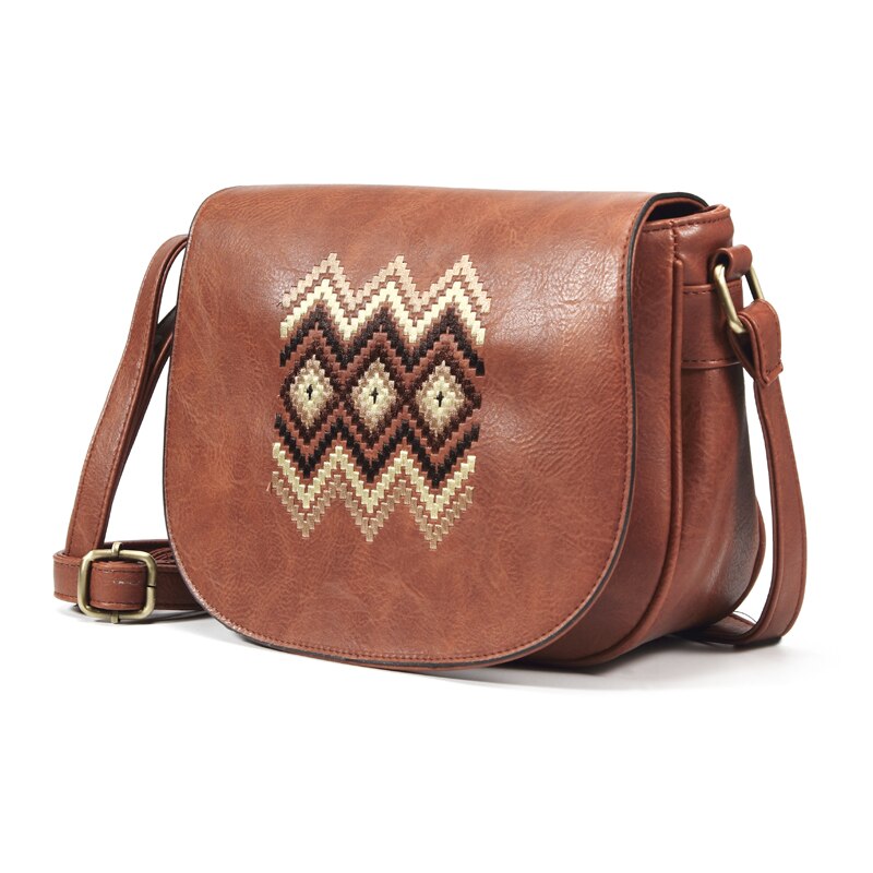 Annmouler-Bolso de hombro Vintage para mujer, bandolera bordada, pequeño, de , cruzado