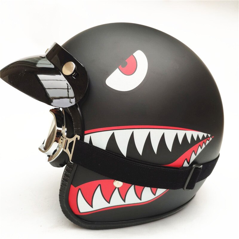 Open Face Motorcycle Helmet Vintage Kask Motocycle Capacete Chrome Sliver Retro Casque Mirror Pilot Jet Moto 3/4 Half Casco: color / M