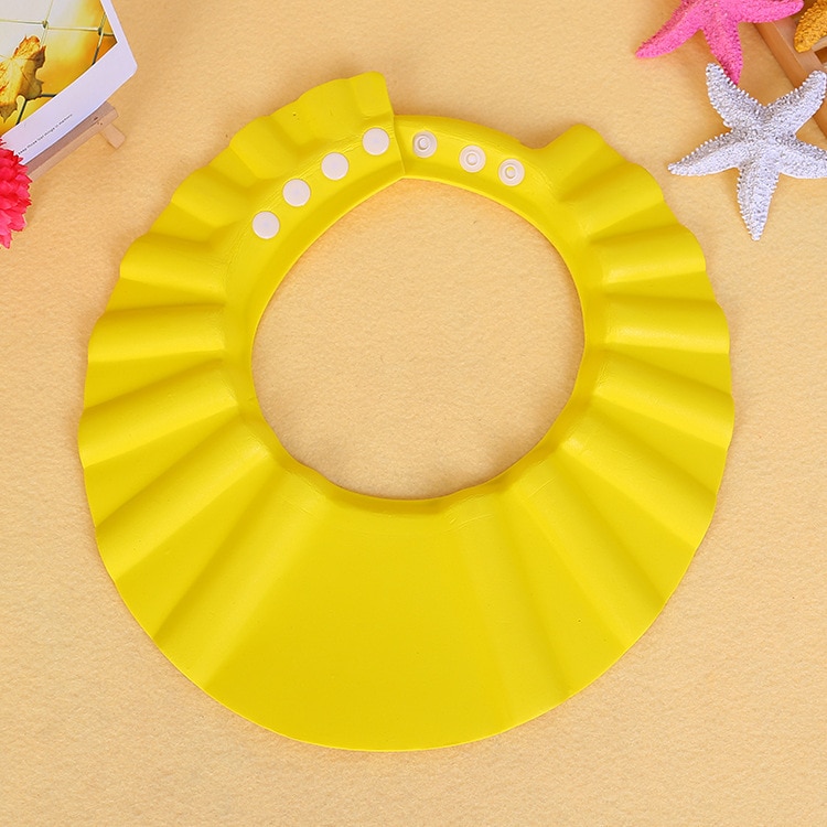 Nette Solide EVA Baby Waschen Hütte freundlicher Dusche Kappe Neugeborenen Wasserdicht Haarschnitt Hütte Shampoo Kappe Für Art Schutz: Gelb
