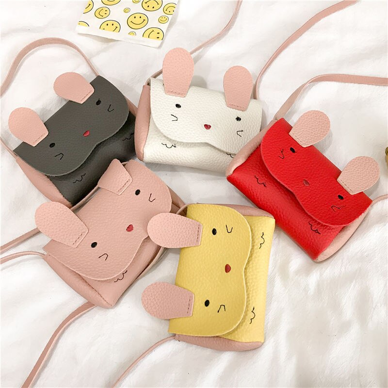 2020 portmonetka dziewczęca torebka portfel małe pudełko na monety torba Słodki mysz łuk portfel torebka dziecięca na ramię