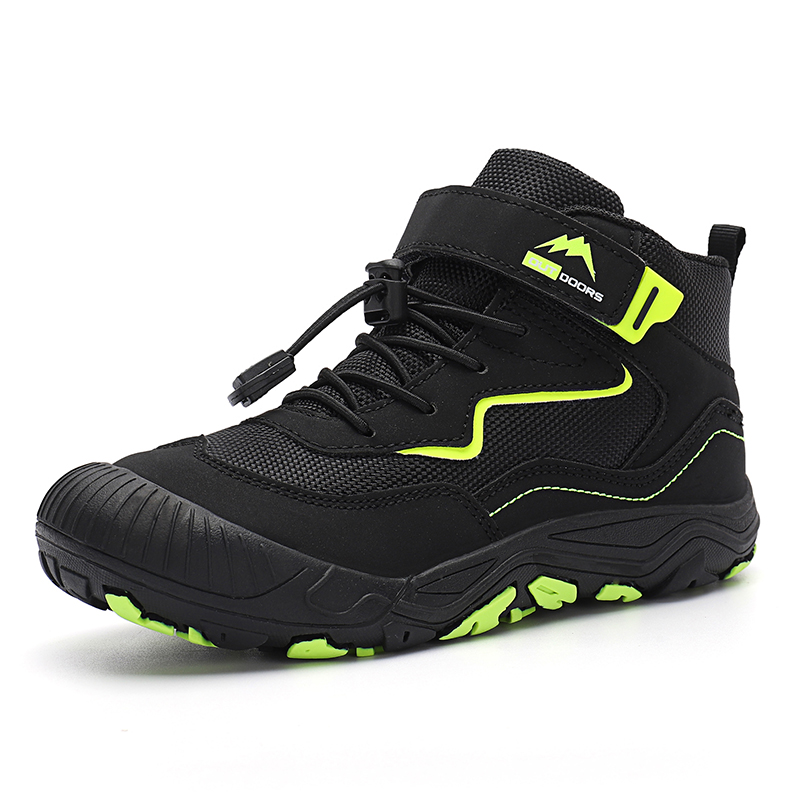 Kids Hiking Boots Toddler Girls Boys Hiking Shoes Anti-Collision Non-Slip Athletic Outdoor Trekking Boots: black / 33
