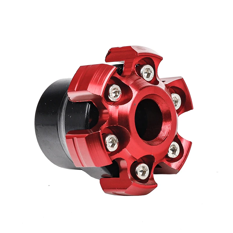 Deslizadores universales de marco de rueda de motocicleta, Protector contra caídas, copas de horquilla delantera a prueba de explosiones, accesorios de seguridad para motocicleta: Rojo