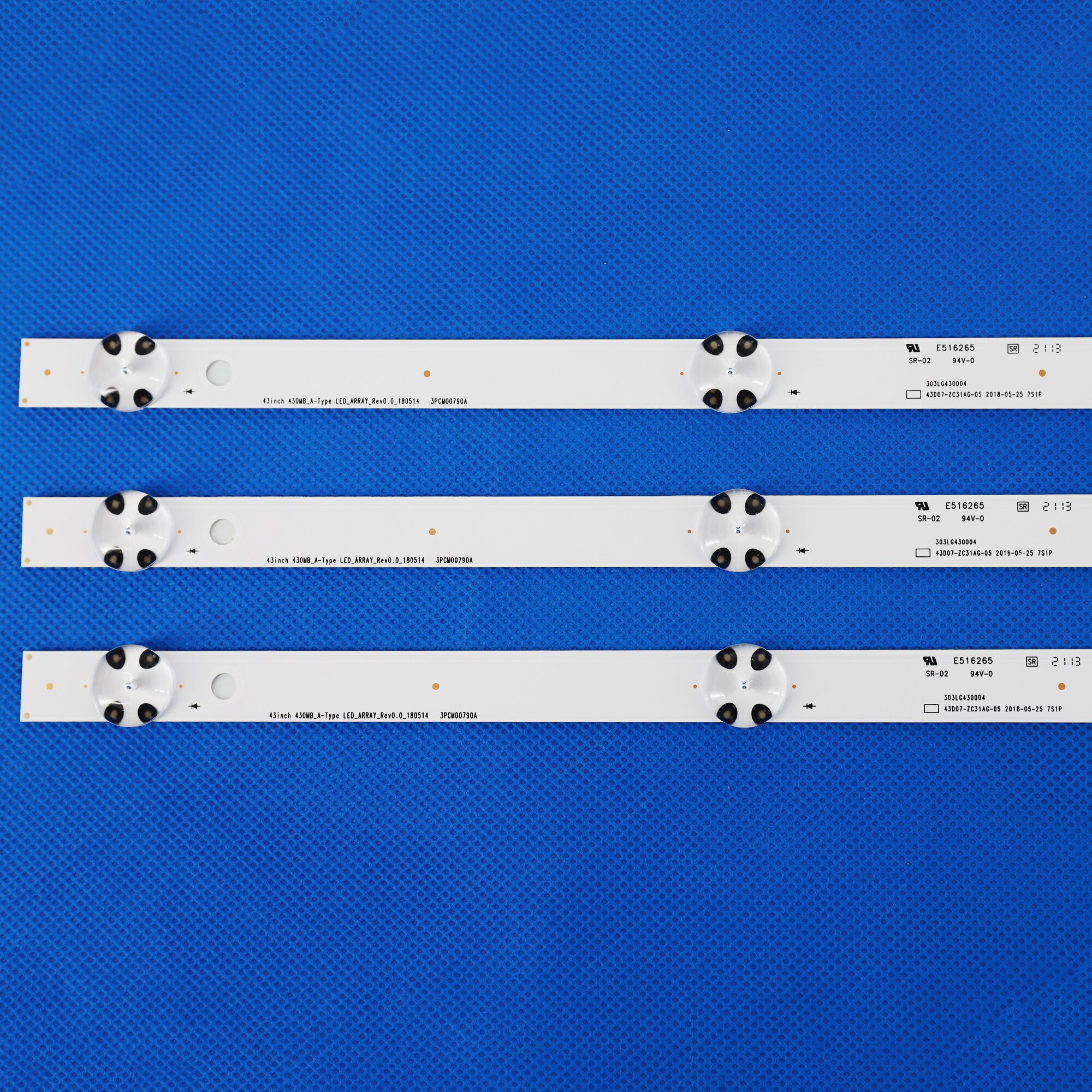 3 sztuk listwa oświetleniowa doprowadziło dla LG 43UK6300PLB 43UJ634V 43LJ61_FHD_L 43UJ651V 43UJ561V 43UJ701V 43UK6200 43UJ630V 43UJ635V 43LJ624V