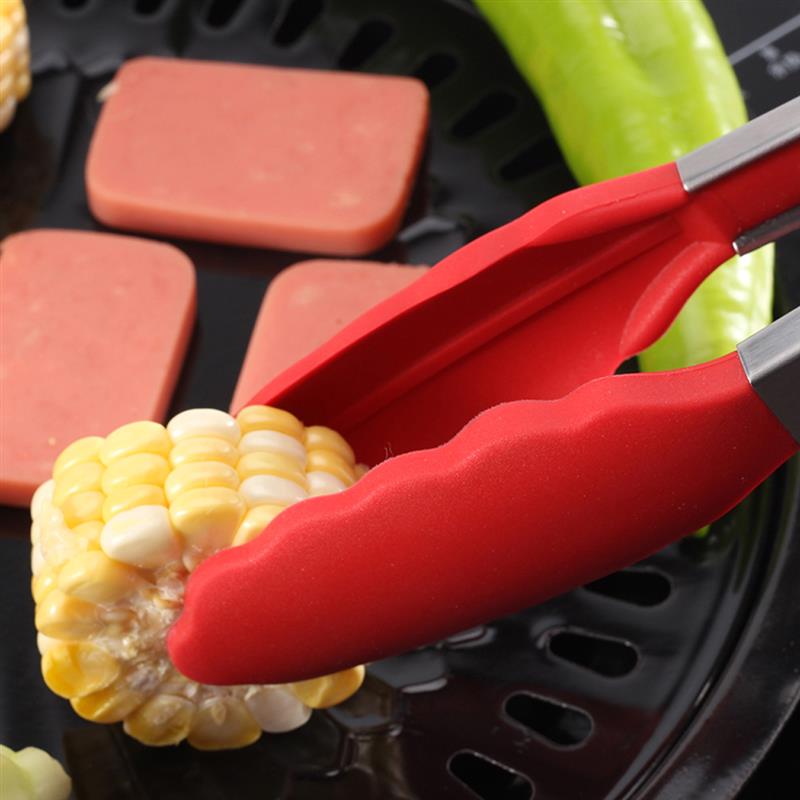 Kjøkken matte tang varmebestandig silikon grille tang servering tang bbq salat verktøy hjem kjøkken tilbehør