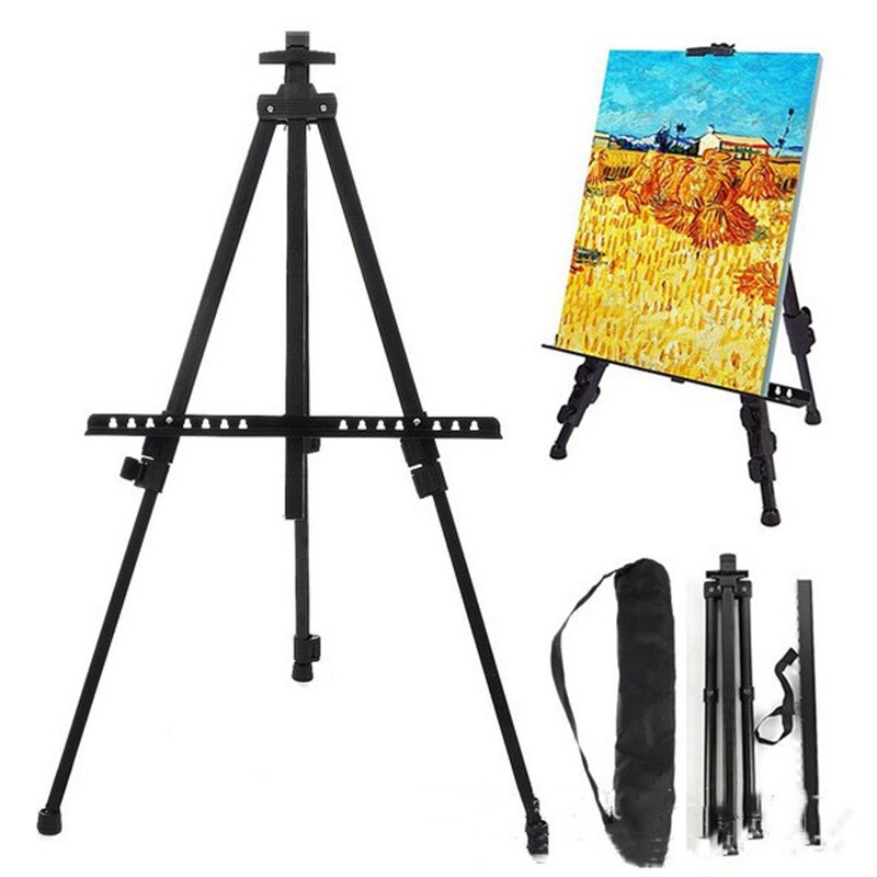 Artist Easel Painting Stand Drawing Portable Adjustable Metal Foldable Travel Sketch Easel Sketch Drawing Artist Art Supplies: Default Title