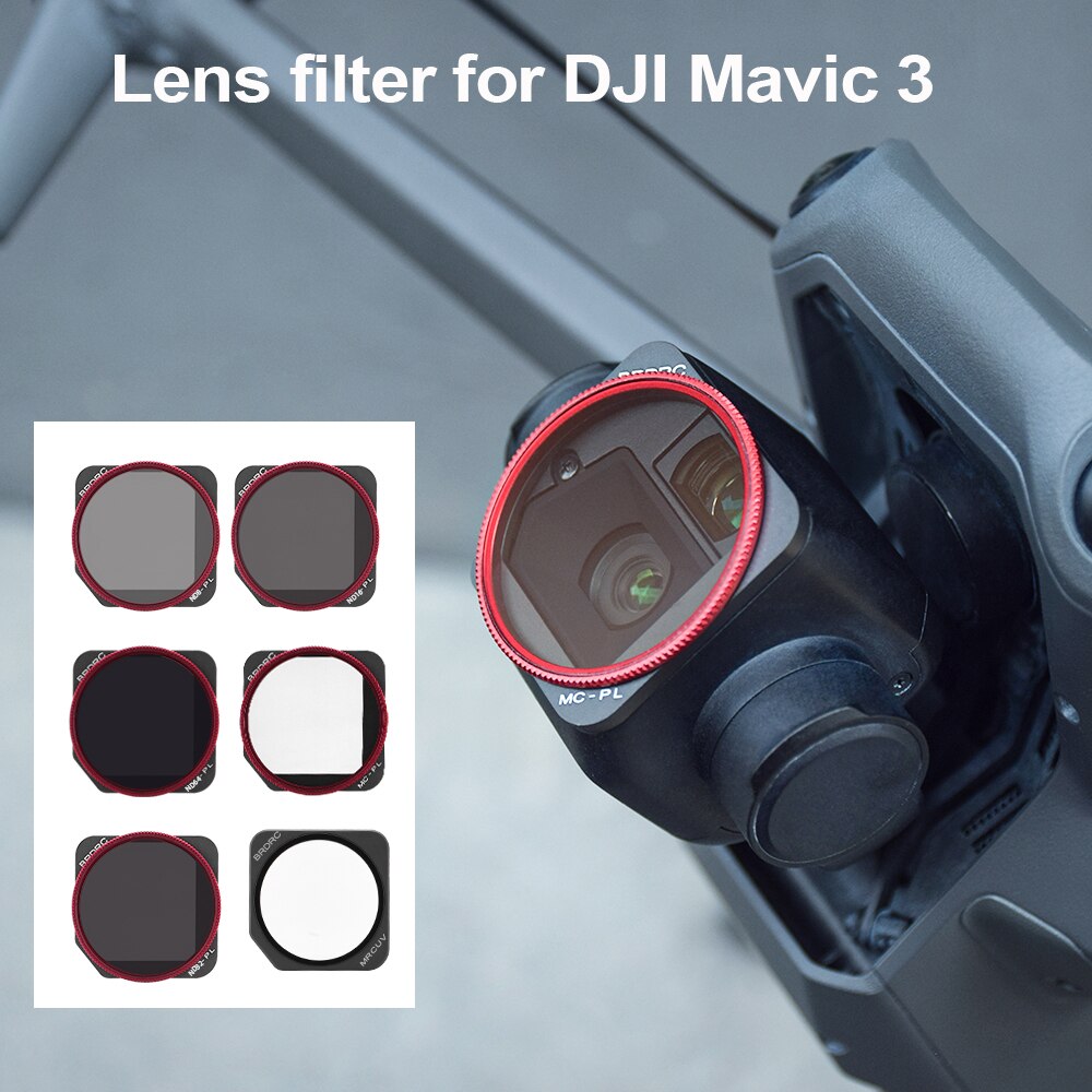 Lens Filter Voor Dji Mavic 3 Drone Camera Nd Filter Sets Ndpl/8/16/32/64/Cpl/Uv Glas Protector Mavic3 Accessoires