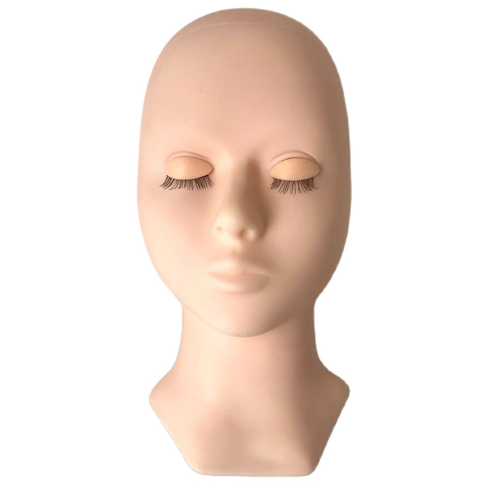 Mannequin Hoofd Vervanging Oogleden Siliconen Praktijk Valse Wimper Extensions Make Model Massage Training Sets 3 Kleuren: Light 1head