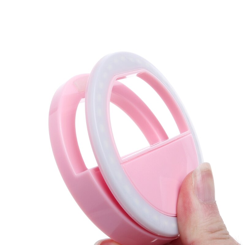 Girlwoman Selfie LED Ring Licht Kamera Blitz Selfie Lampe praktisch Licht Linsen Lampe für Telefon 6 6 s 7 8 X Für Samsung Xiaomi
