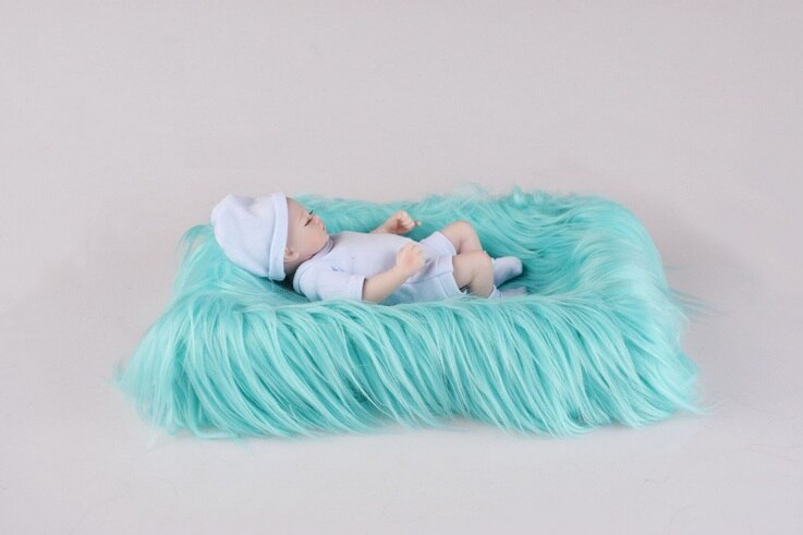 Doux bébé fourrure couvertures fausse fourrure fond couvertures mignon infantile enfants Fotografia De bébé Fotografia directe: green