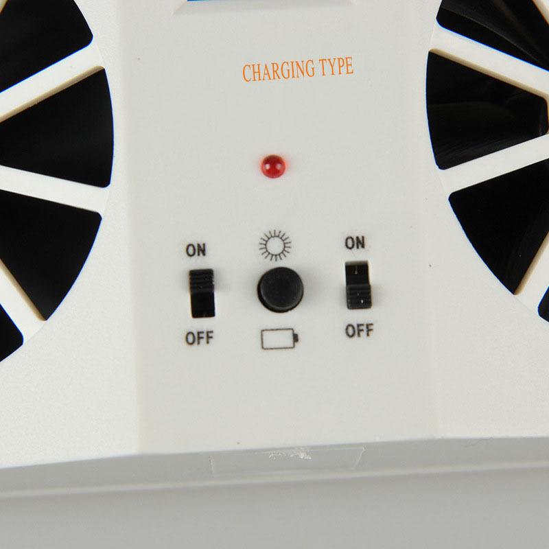 Solar-powered Charge Exhaust Fan Car Window Air Vent Exhaust Fan Auto Air Vent Cool Cooling The Battery Charge Radiator Fan