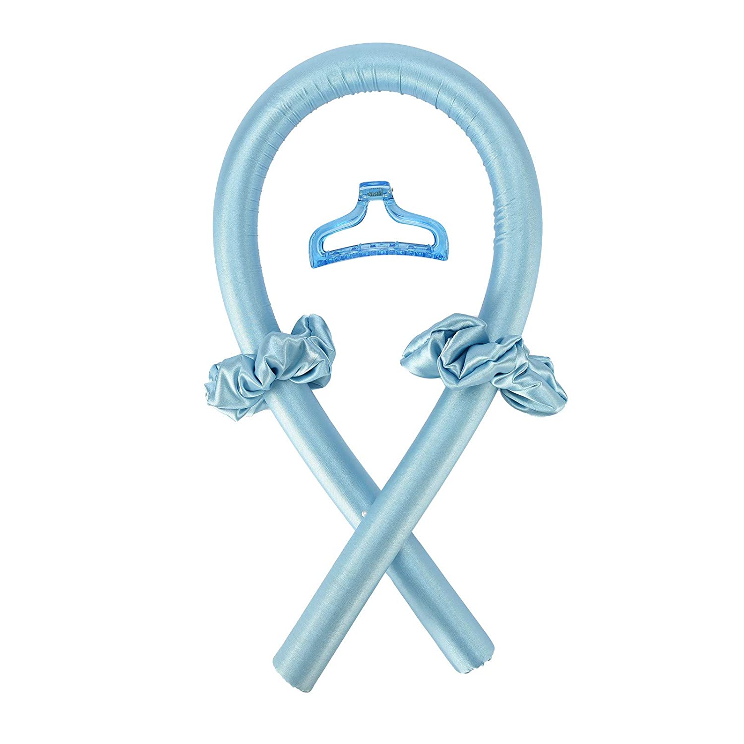 3/4pcs Heatless Lazy Curling Rod Headband Curler Set Soft Silk Ribbon Headband Wave Former Hair Curler Hair Styling Tools: 4pcs blue