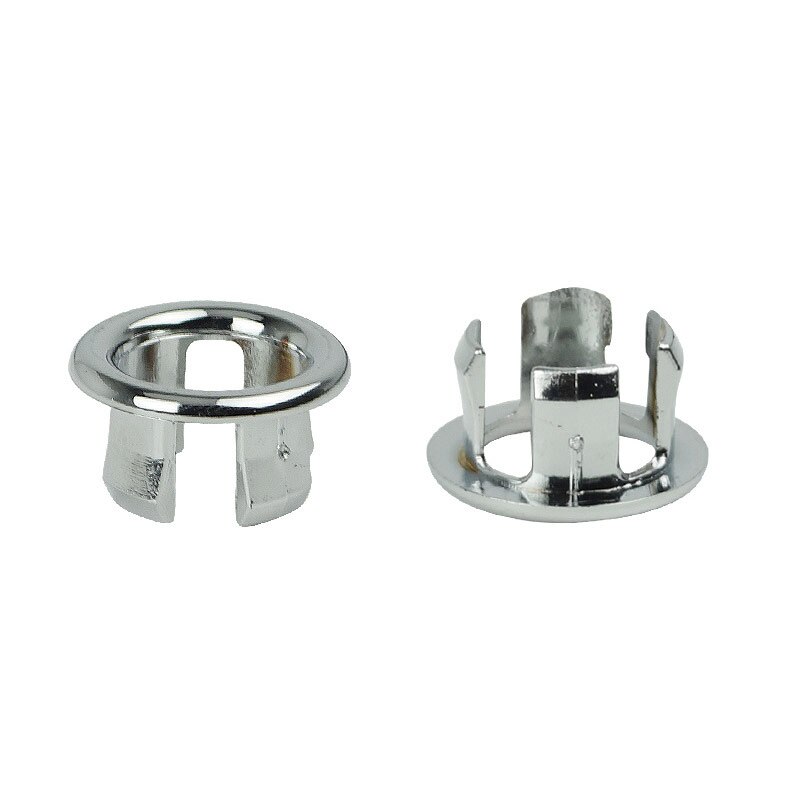 Plast sølt vann ring overløpsring vask rund ring baderomsforsyninger overløp reserve deksel keramisk servant 1pc krom dekor: 3