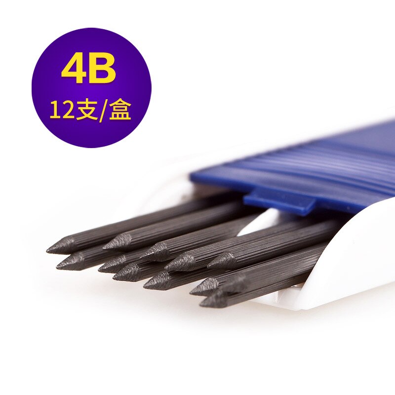 STAEDLER Mars Carbon 200 2.0mm Graphite Lead Mechanical Pencil Refill 2H HB 4B 2B Drawing Writing Supplies: 1 box 4B
