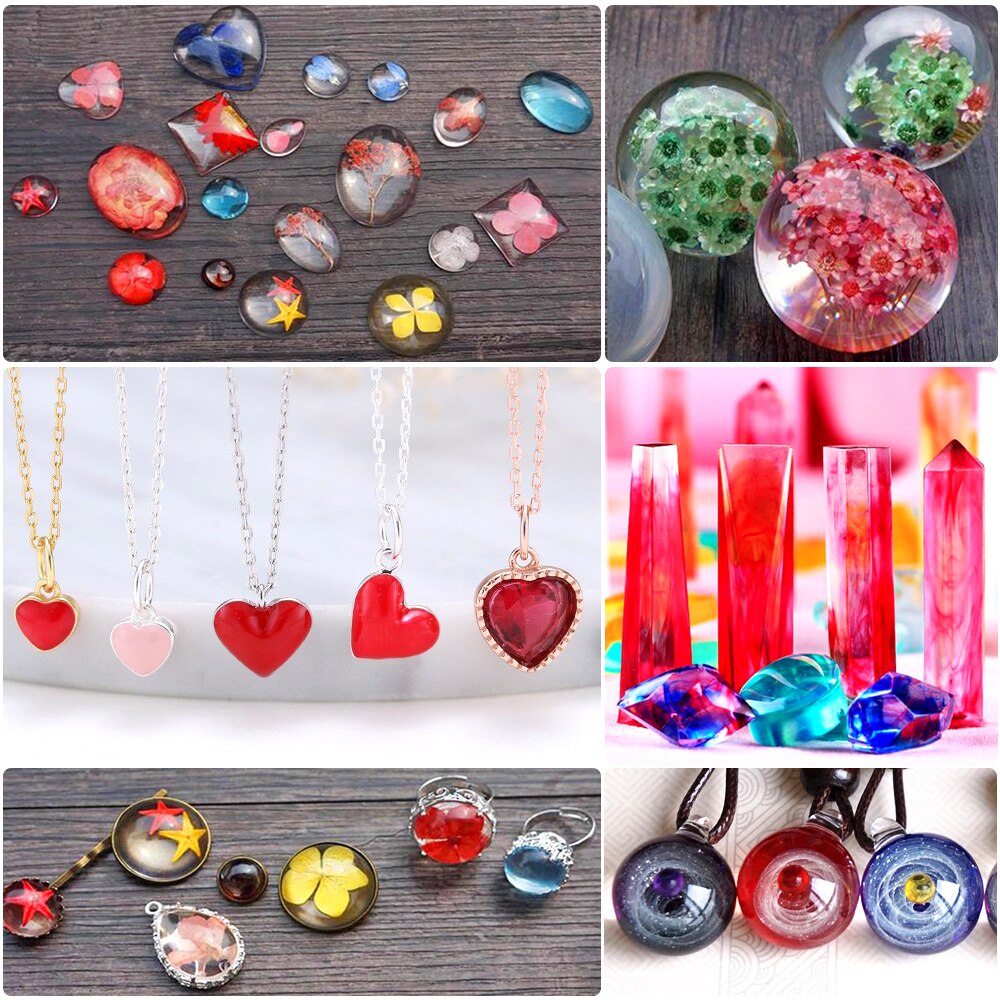 Mixed Style Jewelry Epoxy Casting Molds Tools Set Silicone UV Casting Tools Clay Resin Casting Molds For Jewelry making DIY