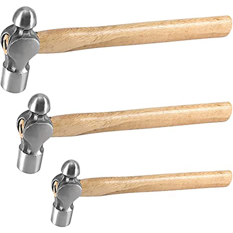 Martillo redondo de acero con alto contenido de carbono, herramienta de carpintería doméstica con mango de madera, 0,5 p, 1p, 1,5 p, 2p, 2,5 p, 3p