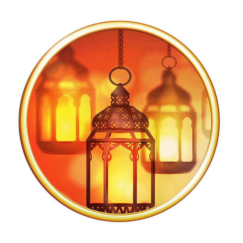 Eid Mubarak Wall Sticker Ramadan Decoration For Home Moon Star Window Sticker Ramadan Kareem Room Wall Decal Eid 30*30cm: Style3