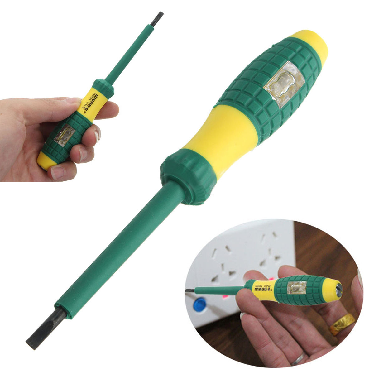 220V Elektrische Tester Pen Schroevendraaier Met Voltage Test Power Detector Probe Elektrische Tools Sleuven Vde Goedgekeurd