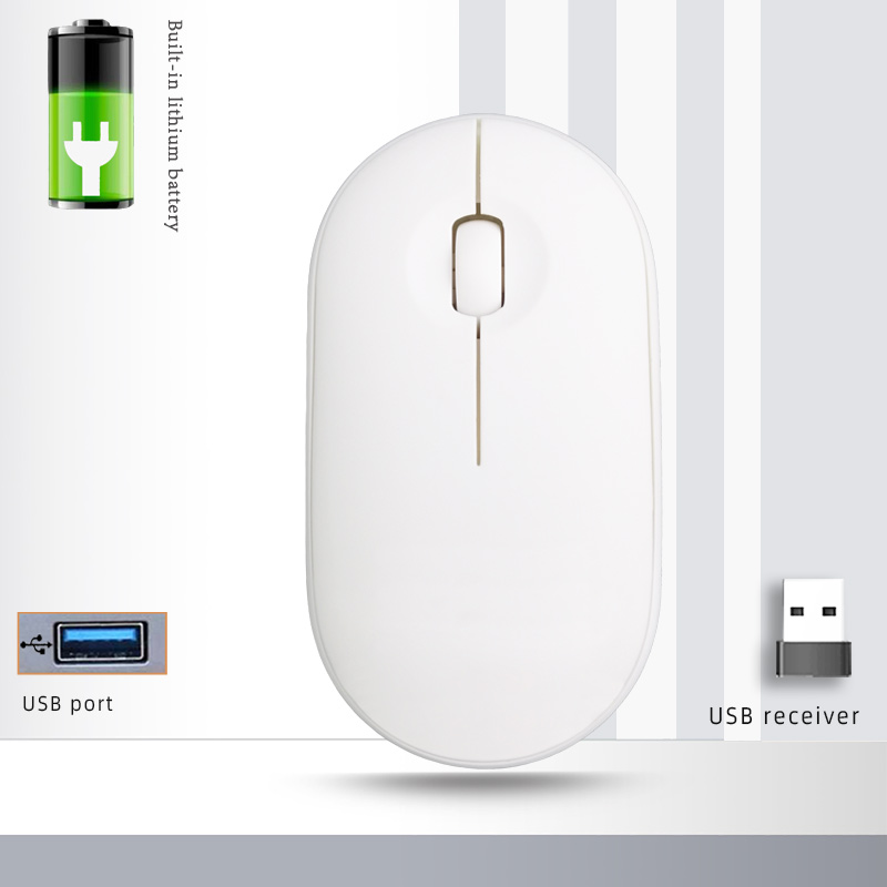 Bezprzewodowa mysz Bluetooth dla Apple Macbook Air Xiaomi bezprzewodowa mysz do ładowania wycisz komputer stacjonarny akcesoria do laptopów biurowych: Wireless White