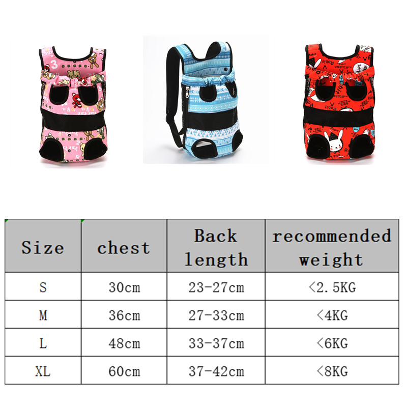 Trendy Pet Dog Carrier Rugzak Ademend Cartoon Outdoor Reizen Producten Zakken Voor Kleine Hond Kat Chihuahua Teddy Mesh Rugzak