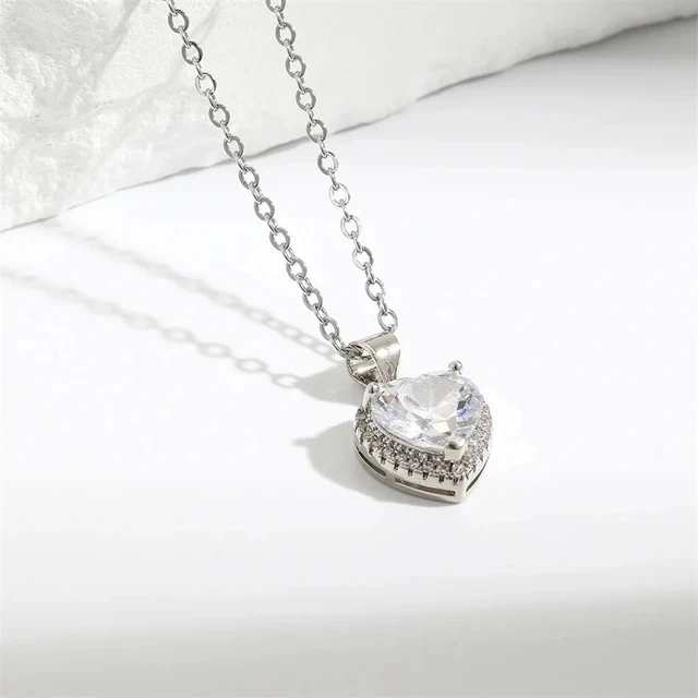 Cc Hanger Ketting Voor Vrouwen Zirkonia Glans Edelsteen Bruids Verlovingsfeest Accessoires Fijne Sieraden Met Ketting: Puur Goud Kleur