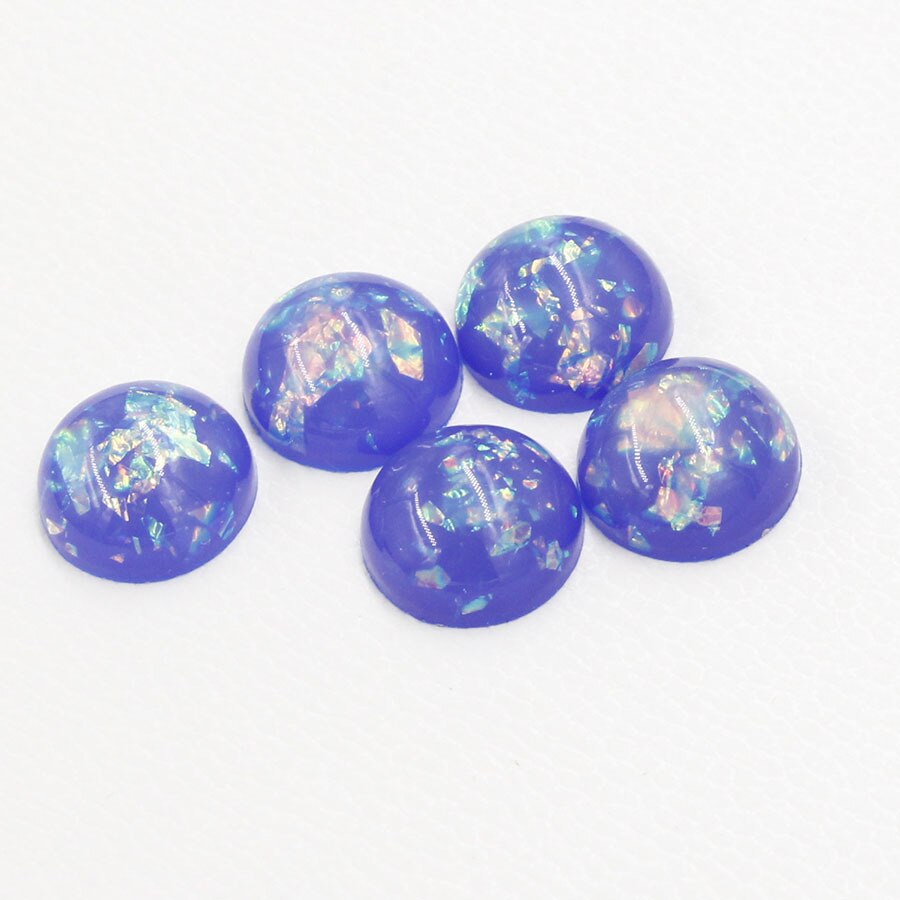 12 mm 50 stk flatback harpiks opal sten prikket runde rhinestones cabochons perler flad ryg harpiks til gør-det-selv øreringe/hårdekoration