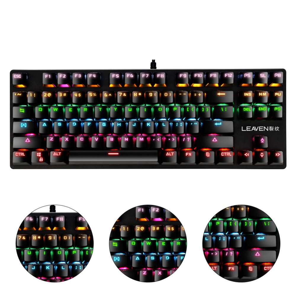 1 Pc Suitable Special Competitive Keyboard Computer Keyboard Mechanical Keyboard for Office Computer Games: Black