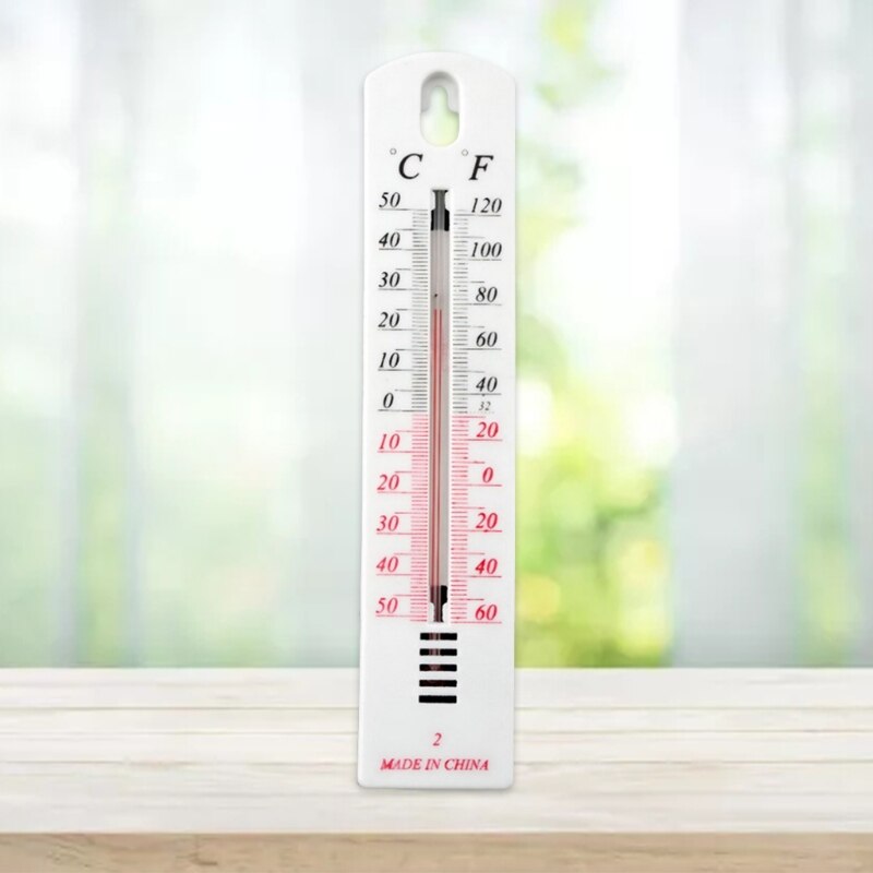 Home Wall Hanging Thermometer Celsius Fahrenheit Display Indoor Outdoor Greenhouse Temperature Monitor Gauge Household