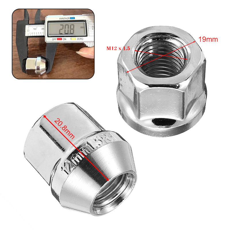 1/4 Stuks Wielmoeren Bouten M 12X1.5 Voor Ford Fiesta Cougar Voor Focus Ka Voor Mondeo Voor C-MAX 1988 Legering Moeren Accessoires 19Mm