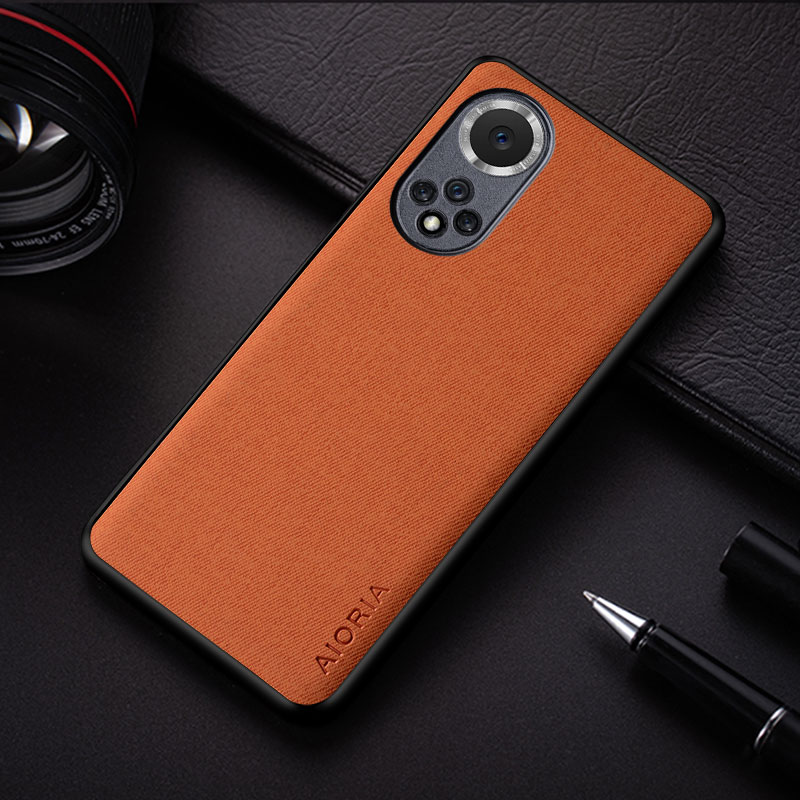 Hülle für honor 50 Profi 50 se , schlicht, leicht, schützend, einfarbig, textil-leder-hülle: Ehre 50 Profi / Orange