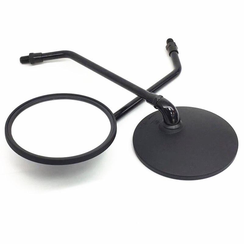 2x Black 4" Round Motorcycle Mirrors 10MM Rearview Side Mirrors For Harley Cruiser Chopper Cafe Racer Old School Dirt bike