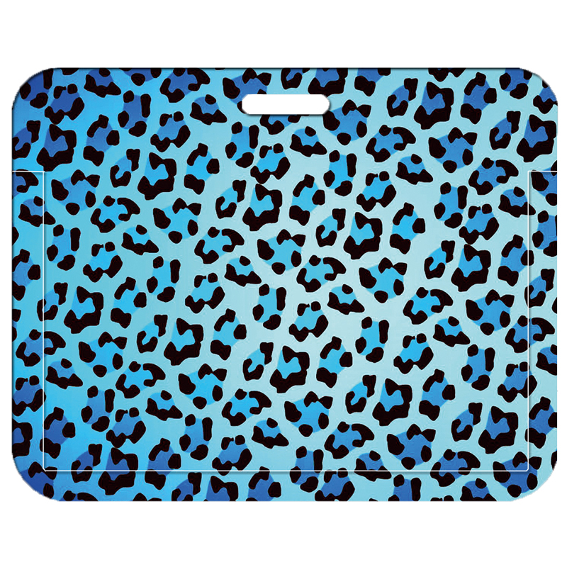 Leopard Women Name Card Cover Campus Card Bag Card Holder ID Card Case Vertical Style: Coffee