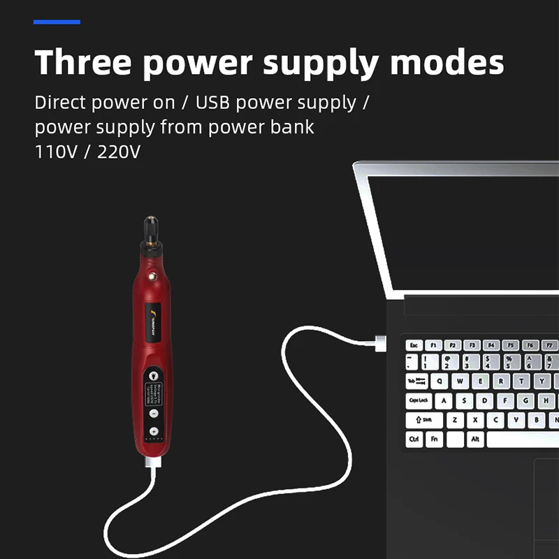 Stylo de gravure sans fil USB, Mini perceuse sans fil Rechargeable, outil rotatif de vitesse, ensemble d'accessoires de meulage Dremel