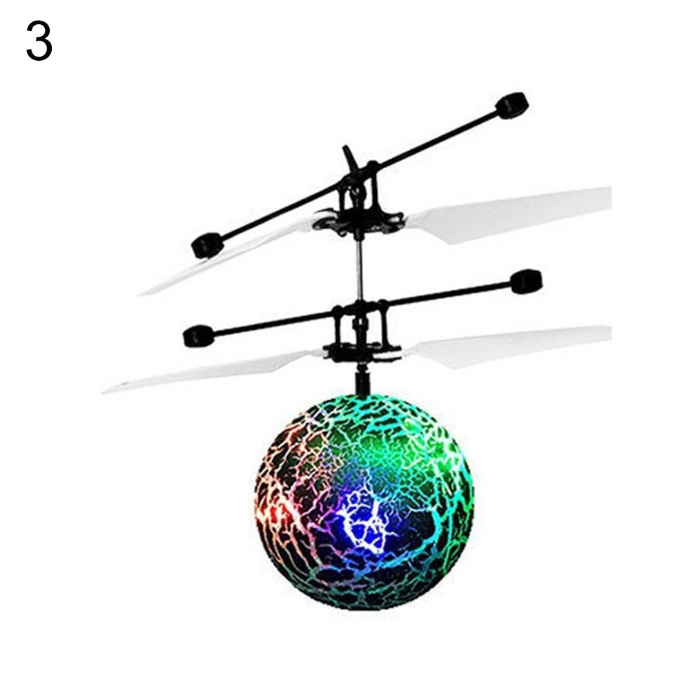 Mini helikopter fly flyvende bold flyvende legetøj sjovt led belysning hindringssensor flyvende bold drone helikopter legetøj til børn: 3