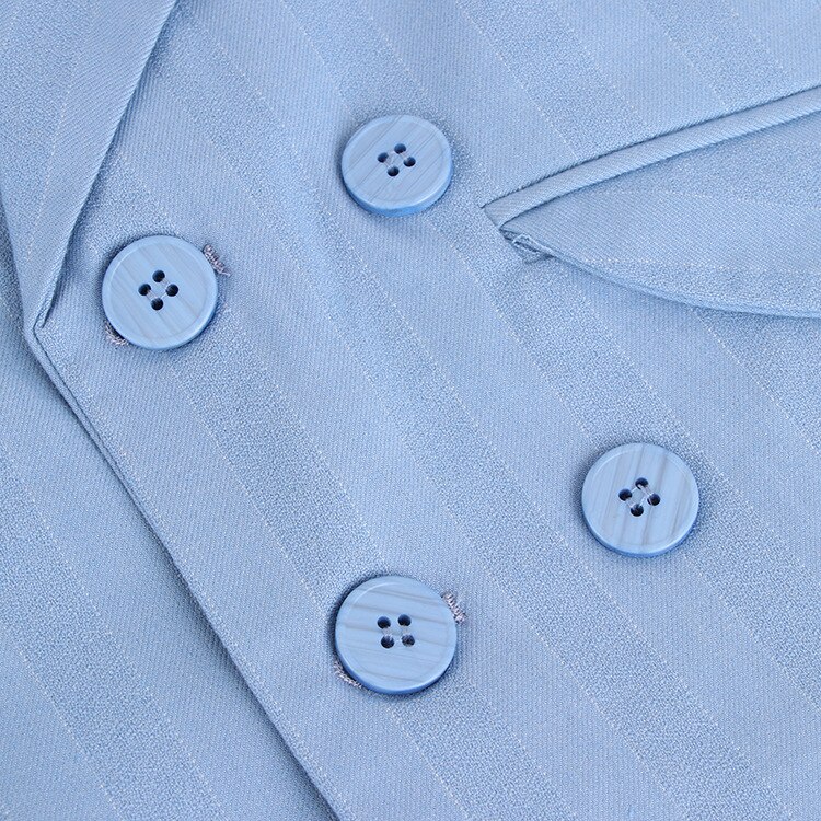 Conjunto de traje Formal a rayas para niños, traje de boda de espectáculo de pasarela de Piano, de doble botonadura Blazer, pantalones, 2 piezas