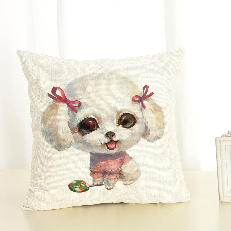 Zk20 novo bonito animal do bebê algodão e linho fronha capa de almofada para casa sem travesseiro dropshopping diy: C 45cm no pillow