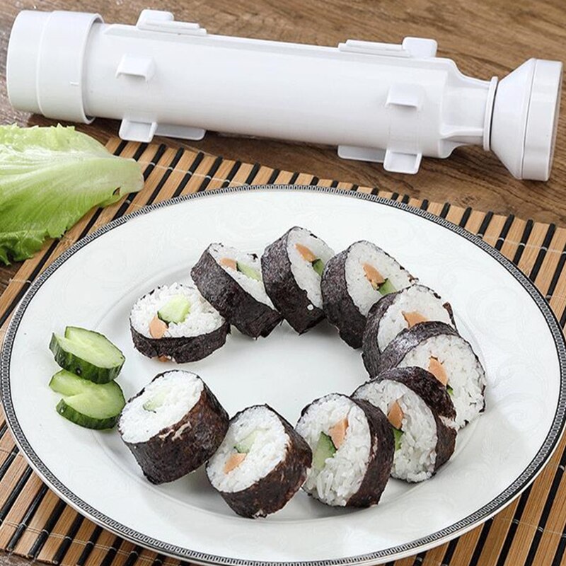 Máquina para hacer Sushi, molde de arroz, Sushi Bazooka, herramienta de rodamiento de carne de verduras, cocina, Sushi, Onigiri