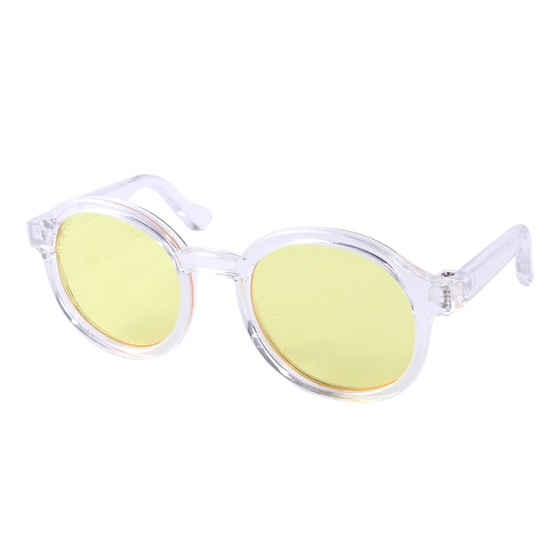 Funny Pet Cute Glasses Plastic Transparent Cat Sun Glasses Dog Teddy Personality Pet Dress Up Pet Supply Decoration Accessories: YELLOW
