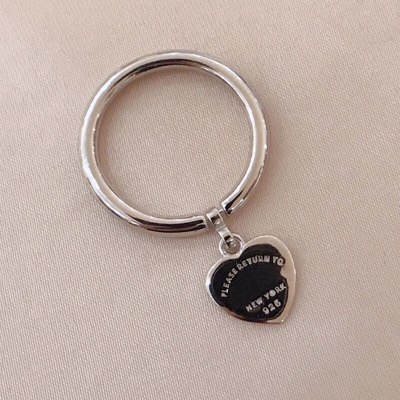 Anillo de plata esterlina en forma de corazón femenino, anillo de bodas, 925 plata esterlina, estilo clásico, romance, regalos d