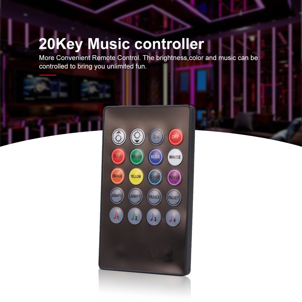 20 Keys USB IR RF Music Remote Control Sound Senso... – Vicedeal