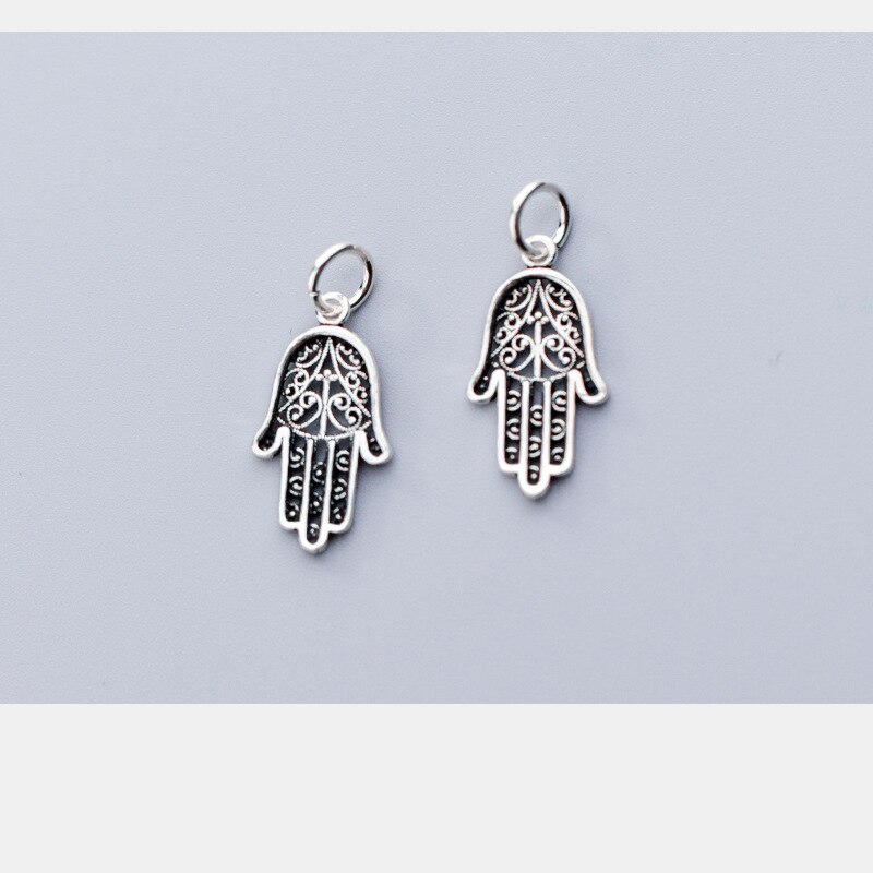 Uqbing Zilver Hollow Fatima Hand Vrouwen Charms Hanger Voor Diy Charms Armband Kettingen Sieraden Accessoires