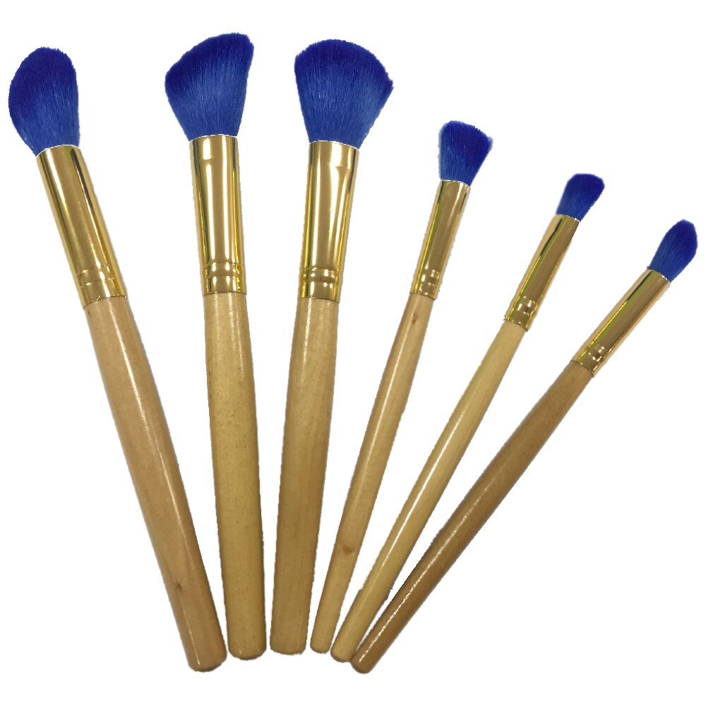 6PCS Makeup Brush Set Bamboo Handle Makeup brushes: Default Title