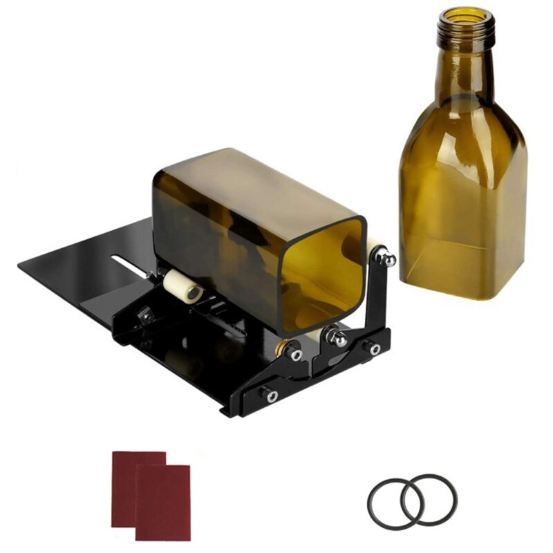 Kit de máquina para cortar botellas de vidrio, bricolaje, redondo, cuadrado: A